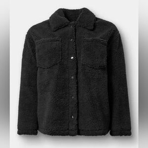 NWT TORRID Womens Size 1 1X Cozy Black Sherpa Jacket